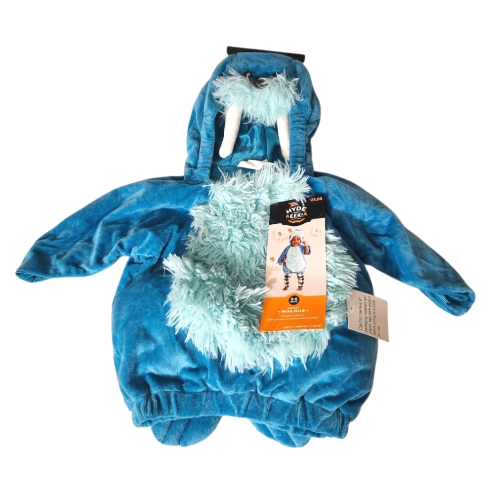 Hyde & Eek Infant Boys & Girls Plush Walrus Hooded Pullover Costume 0-6 Months